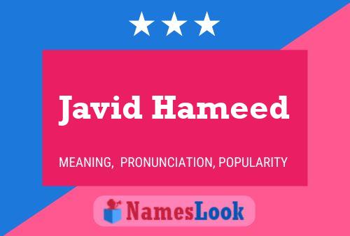 Javid Hameed Name Poster