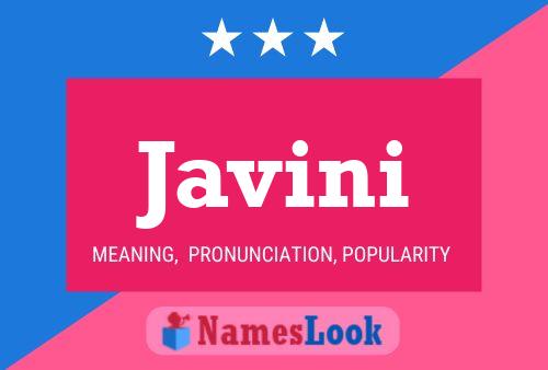 Javini Name Poster