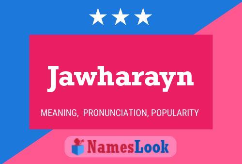 Jawharayn Name Poster