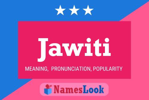 Jawiti Name Poster