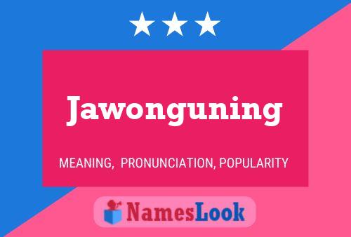 Jawonguning Name Poster