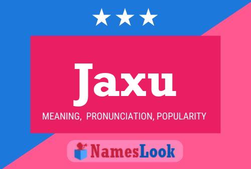 Jaxu Name Poster