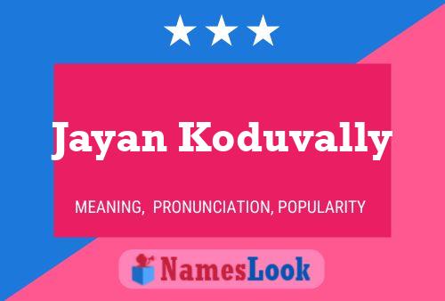 Jayan Koduvally Name Poster