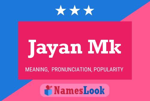 Jayan Mk Name Poster