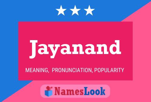 Jayanand Name Poster