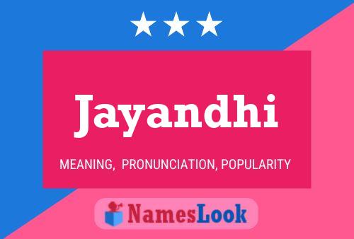 Jayandhi Name Poster