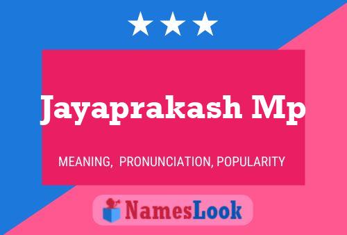 Jayaprakash Mp Name Poster