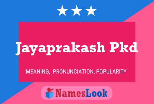 Jayaprakash Pkd Name Poster