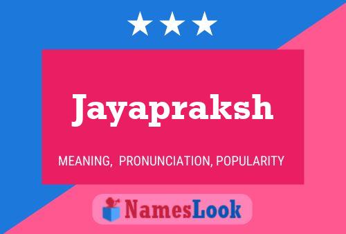 Jayapraksh Name Poster