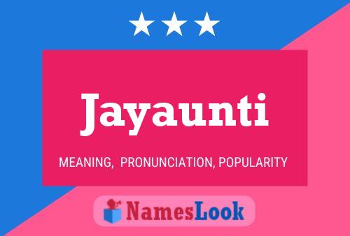 Jayaunti Name Poster