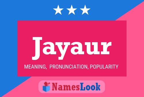 Jayaur Name Poster