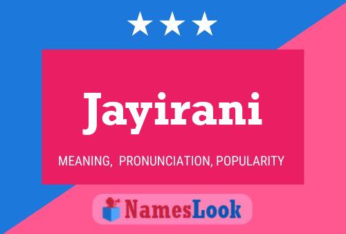 Jayirani Name Poster