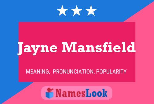 Jayne Mansfield Name Poster