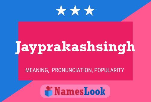 Jayprakashsingh Name Poster