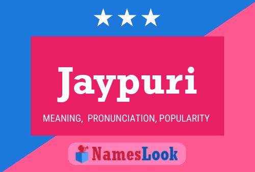 Jaypuri Name Poster