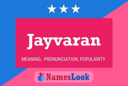 Jayvaran Name Poster