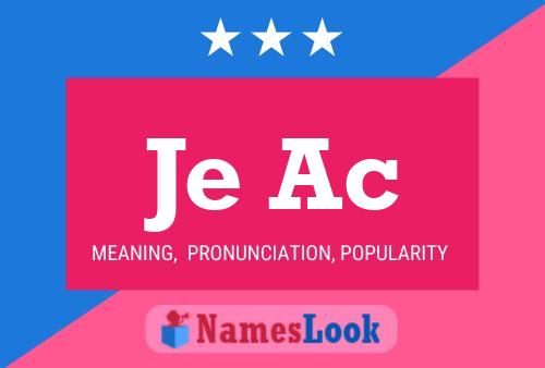 Je Ac Name Poster