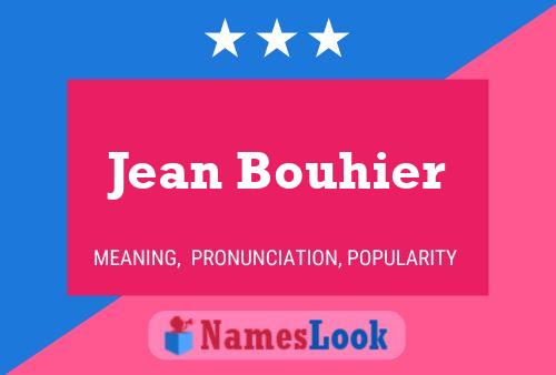 Jean Bouhier Name Poster