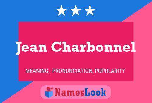 Jean Charbonnel Name Poster