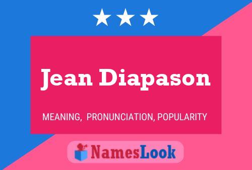 Jean Diapason Name Poster