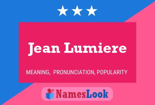 Jean Lumiere Name Poster