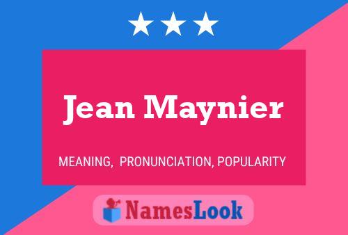 Jean Maynier Name Poster