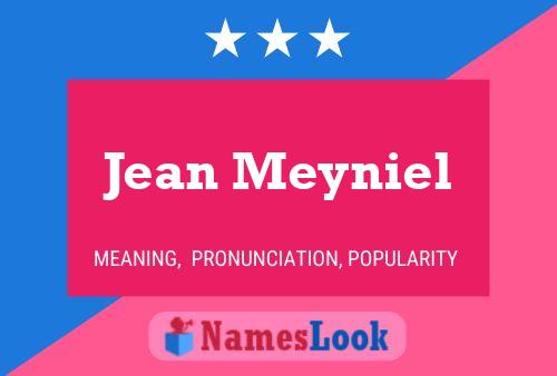 Jean Meyniel Name Poster