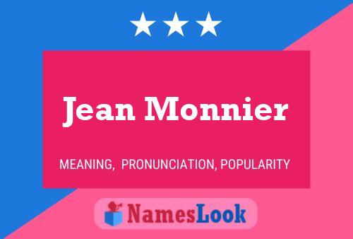 Jean Monnier Name Poster