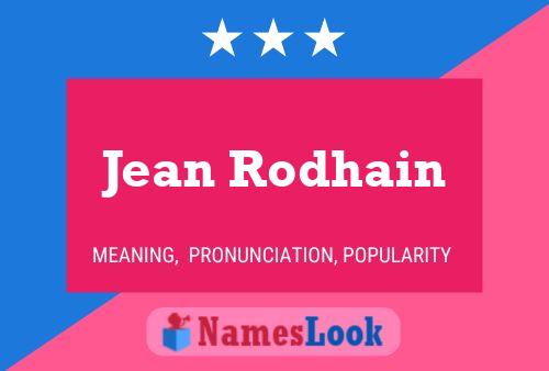 Jean Rodhain Name Poster