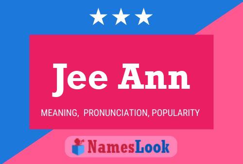 Jee Ann Name Poster