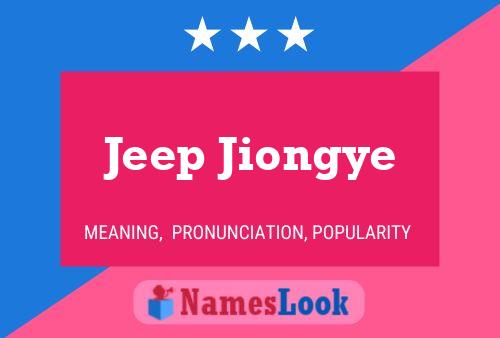 Jeep Jiongye Name Poster