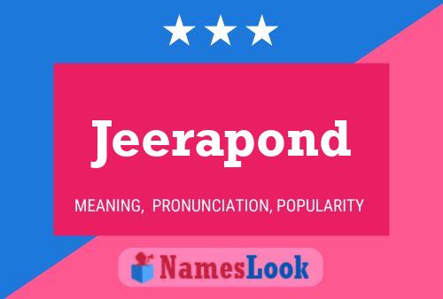 Jeerapond Name Poster