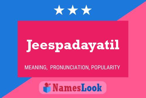 Jeespadayatil Name Poster