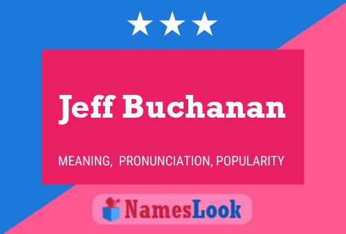 Jeff Buchanan Name Poster