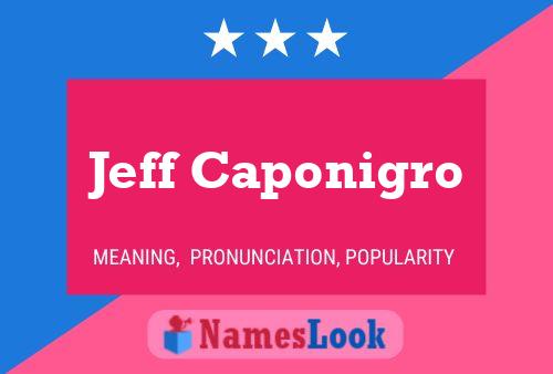 Jeff Caponigro Name Poster