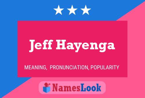 Jeff Hayenga Name Poster