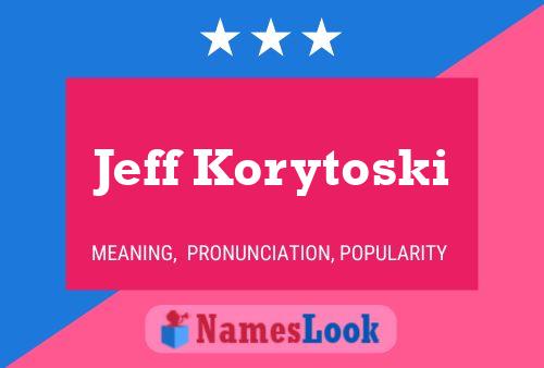 Jeff Korytoski Name Poster