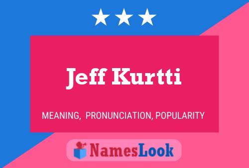 Jeff Kurtti Name Poster