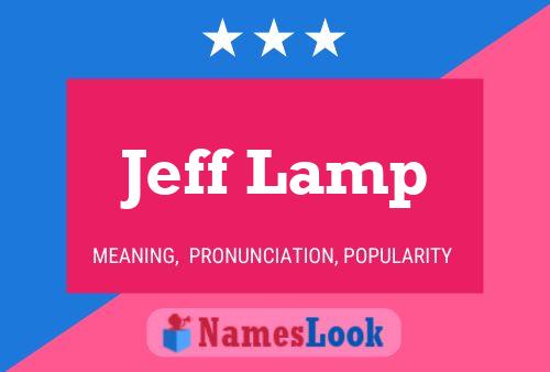 Jeff Lamp Name Poster