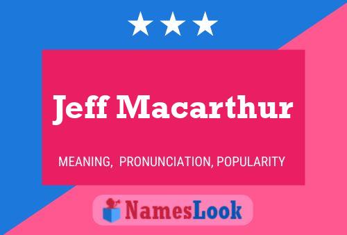 Jeff Macarthur Name Poster