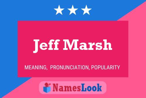 Jeff Marsh Name Poster