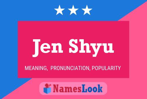 Jen Shyu Name Poster