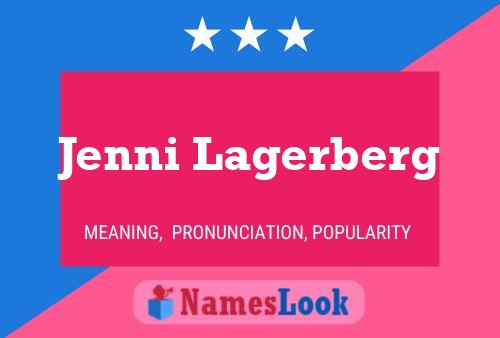 Jenni Lagerberg Name Poster