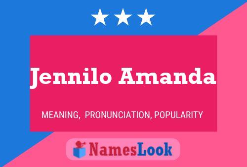 Jennilo Amanda Name Poster