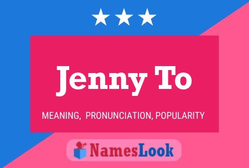 Jenny To Name Poster