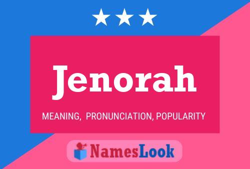 Jenorah Name Poster