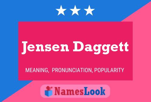 Jensen Daggett Name Poster