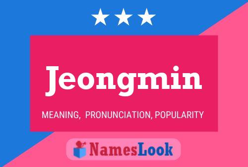 Jeongmin Name Poster