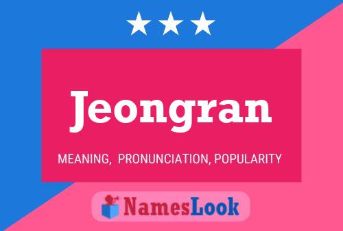 Jeongran Name Poster