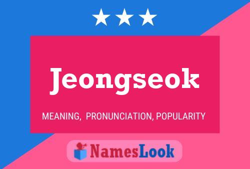 Jeongseok Name Poster